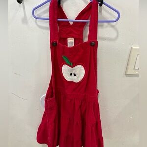 Girls Red Corduroy Jumper